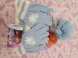 Conjunto Gorro y Guantes Frozen