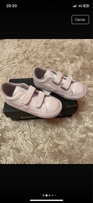 Zapatillas Converse Velcro Unisex Blancas talla 26