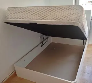 Canapé abatible polipiel y madera