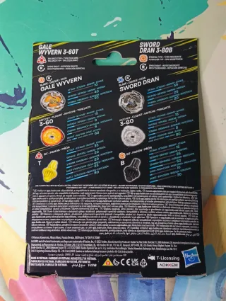 Beyblade X Gale Wyvern 3-60T & Sword Dran 3-80B