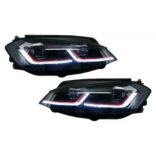 Faros delanteros Red edition Led para VW Golf 7.5