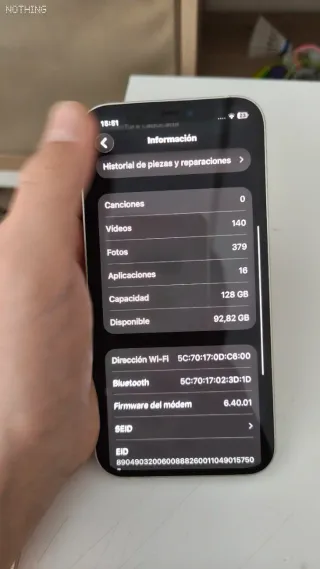 iPhone 12 128GB Blanco - Parte trasera rota