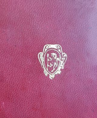 Portafoglio in pelle rosso vintage