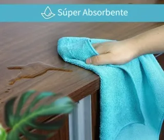 50 Paños Microfibra Limpieza 9.8x9.8in