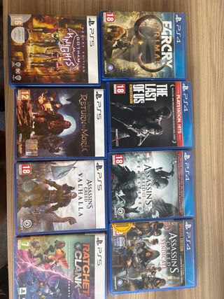 Lote de juegos de play 4 y play 5