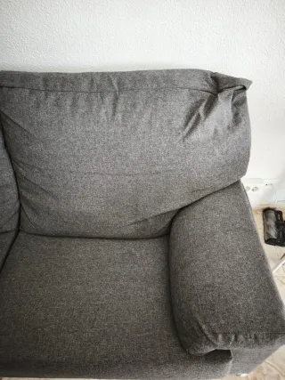 Sofá 3 plazas tela gris Zona de Getafe