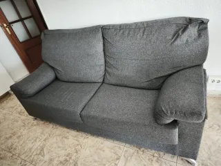 Sofá 3 plazas tela gris Zona de Getafe