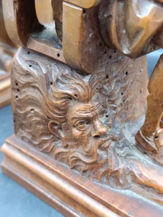 Tallas madera Don Quijote y Sancho Panza