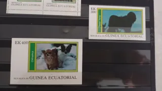 Sellos de Guinea Ecuatorial "Perros"