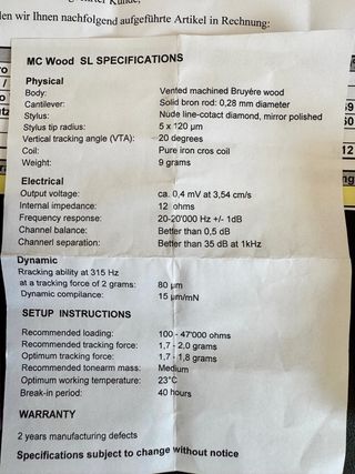 Cápsula MC Benz Micro Wood SL