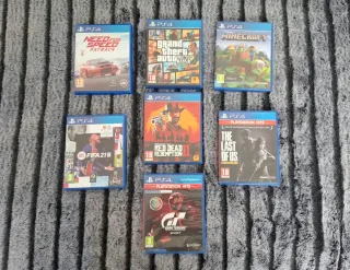 PS4 Slim 1TB + 7 Juegos + Cajas + Soporte