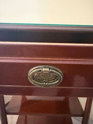 Mesa auxiliar madera con cajón