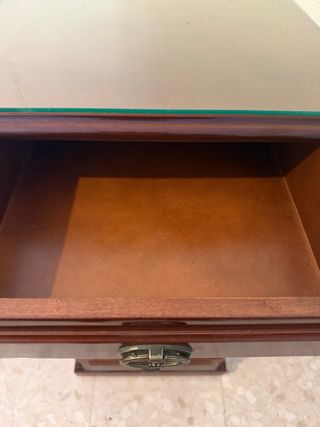 Mesa auxiliar madera con cajón