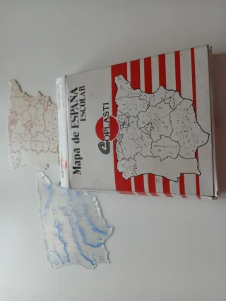 Mapa Escolar España Transparente Ríos