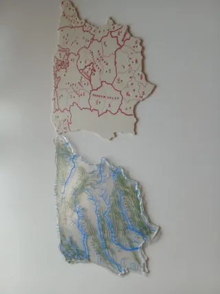 Mapa Escolar España Transparente Ríos