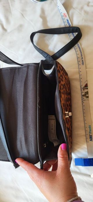 Bolso de mano estampado leopardo