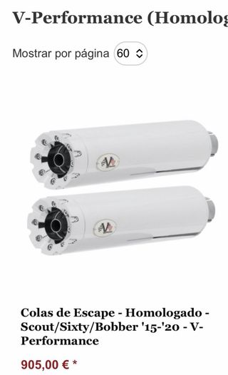 Escapes V-Performance Indian Scout 2016