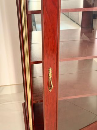 Vitrina expositora elegante madera y cristal