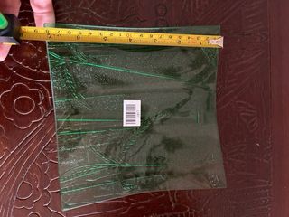 Plato decorativo de cristal verde paquete x6 unid