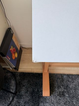 Mesa de dibujo con taburete en madera pino