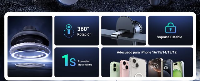 Soporte Magnético UGREEN Móvil Coche