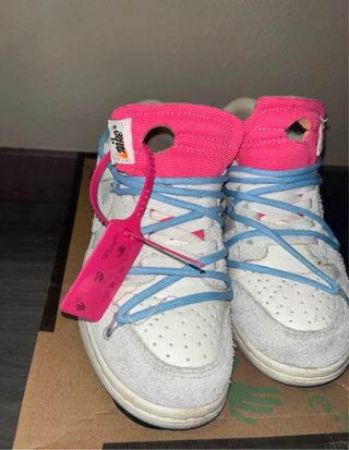 Nike Dunk Low x Off-White Lot 1 Gris/Rosa