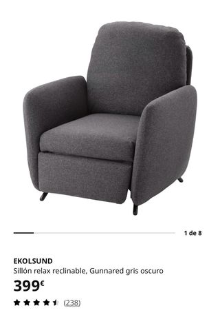 Sillón relax reclinable Ikea rosa muy cuidado