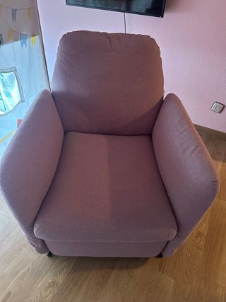 Sillón relax reclinable Ikea rosa muy cuidado