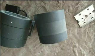 Set 2 faretti vintage grigio metallo