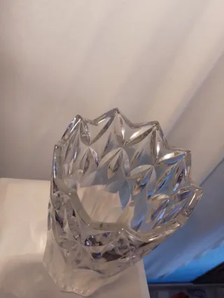 Jarrón Vintage Cristal Bohemia Transparente