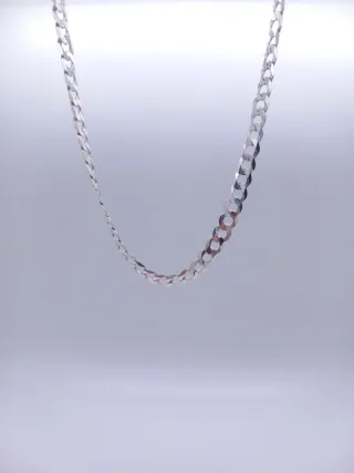 Cadena Barbada Plata 1ª Ley (2-363)