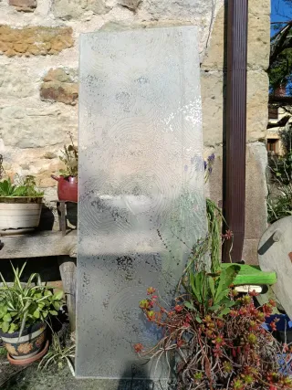 Dos cristales lija  antiguos