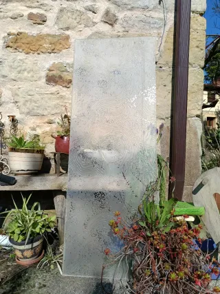 Dos cristales lija  antiguos