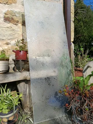 Dos cristales lija  antiguos