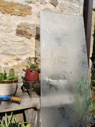 Dos cristales lija  antiguos