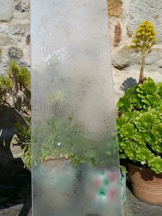 Dos cristales lija  antiguos