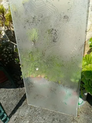 Dos cristales lija  antiguos