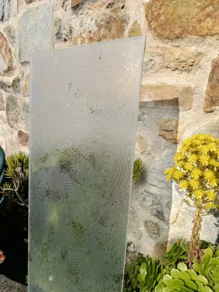 Dos cristales lija  antiguos