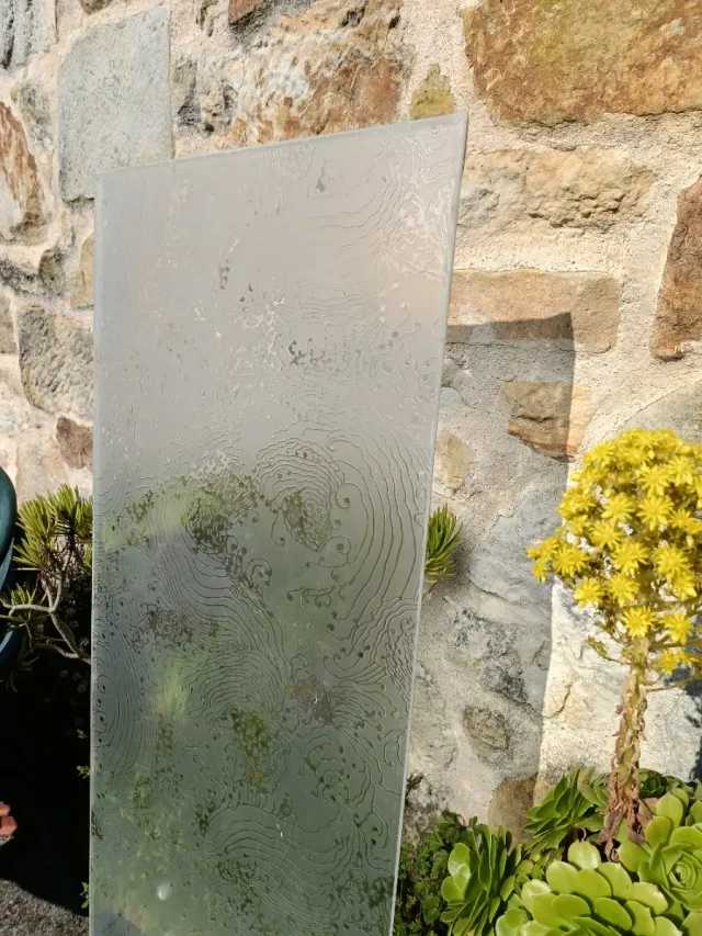 Dos cristales lija  antiguos