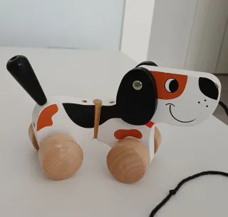 Perrito de Paseo Juguete Madera bebé para arrastra