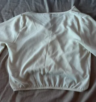 Blusa blanca escote cruzado