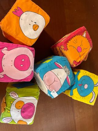 Set 6 Cubi Morbidi Gioco Sensoriale Bambini
