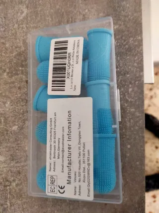 7 spazzolini in silicone per pulizia denti cane.