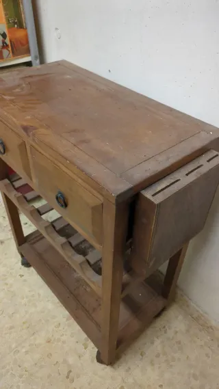 Mueble auxiliar jamonero y botellero