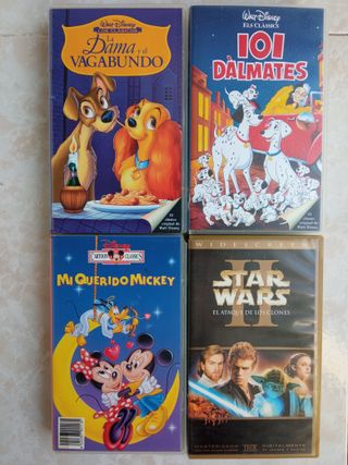 Películas Disney VHS Clásicos (Español)+Star Wars