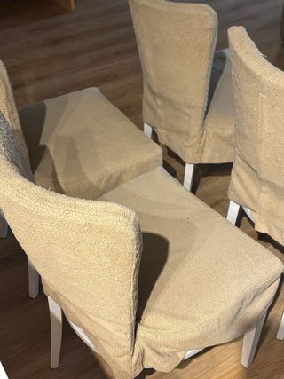 Juego de 4 sillas de comedor beige