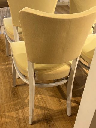 Juego de 4 sillas de comedor beige