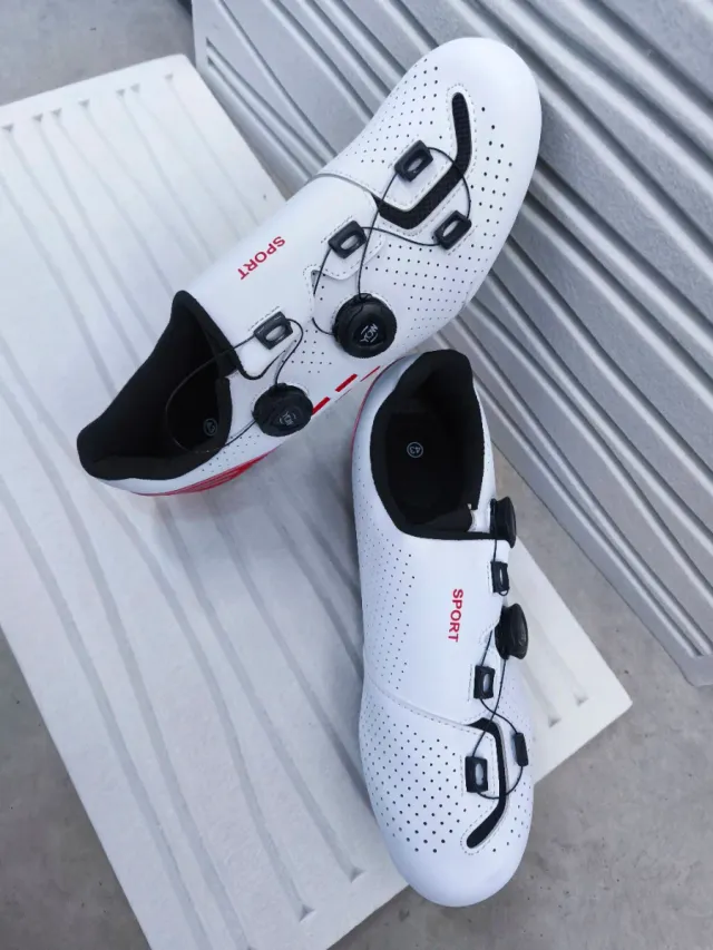 Zapatillas Ciclismo Deportivas Blancas