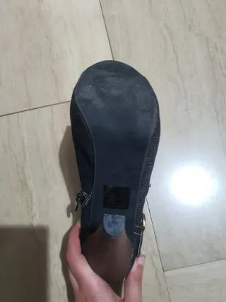 Scarpe con tacco vintage in jeans