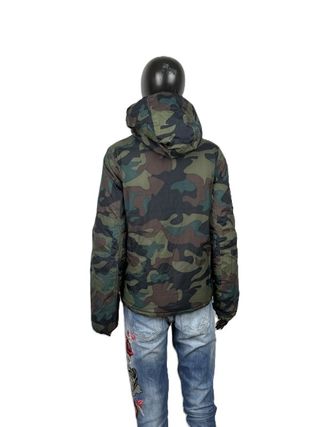 Giacca K-Way donna S mimetica cappuccio